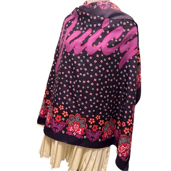 Juicy Couture Purple and Pink Floral Scarf - Picture 7 of 8